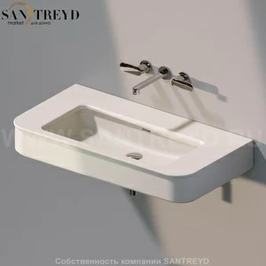 MA95L9003 Подвесная раковина настенная прямоугольная Ceramica Flaminia Madre бежевая