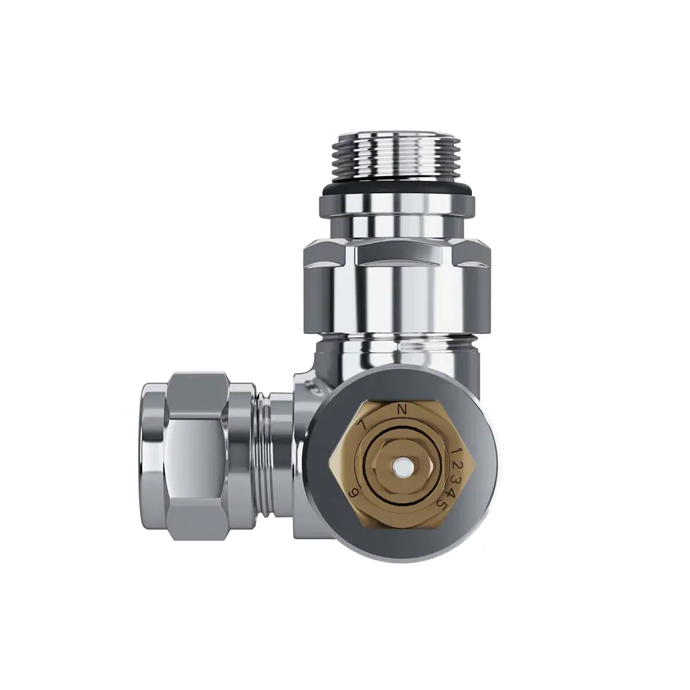 Термостатический комплект для радиатора трехосевой Royal Thermo Design Pro 1/2" латунь цвет хром STLM-2088802 - Вид №3