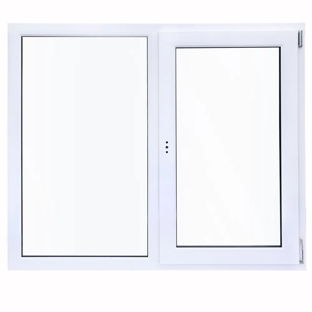 Пластиковое окно ПВХ Deceuninck двустворчатое 1200x1200 мм (ВхШ) однокамерный стеклопакет белый (с двух сторон) 85599785 STLM-2014688  - Вид №1