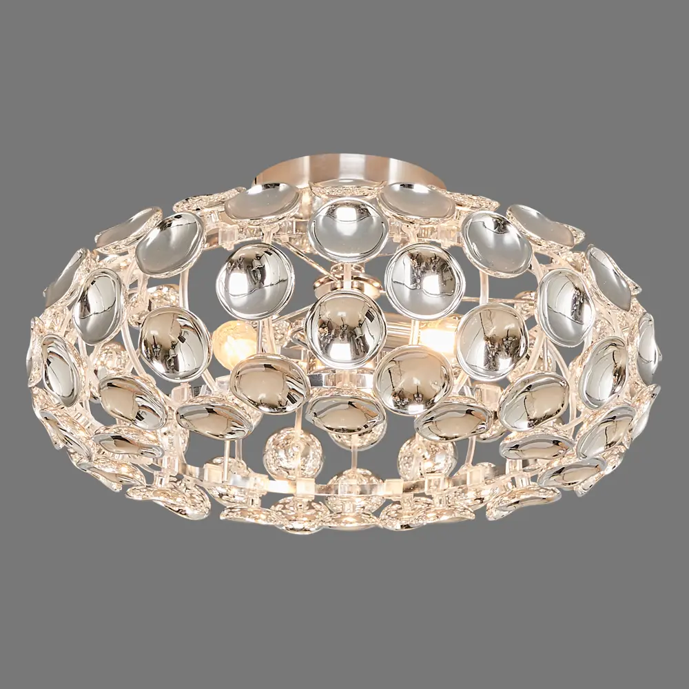 Люстра потолочная Lamplandia Mosca L1096-3, 3 лампы, 12 м², цвет серебристый STLM-2075318 - Вид №2