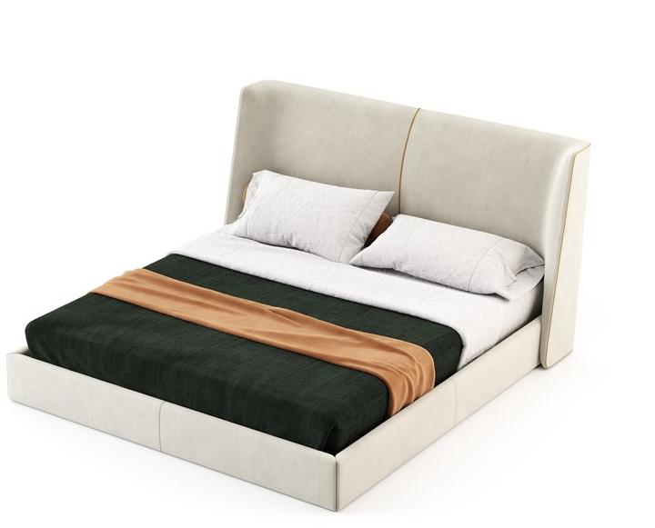 Domkapa Двуспальная кровать с обивкой из бархата  Dka39  - Вид №3