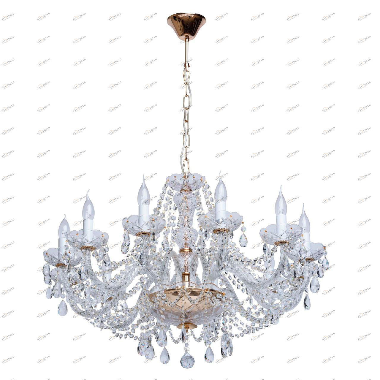 Подвесная люстра MW-Light Каролина 6 367012812 золото MW-LIGHT ДИЗАЙНЕРСКИЕ, КАРОЛИНА 188198 Золотой 