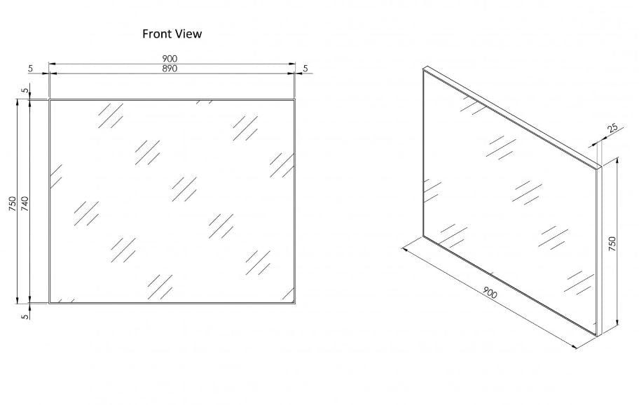 Прямоугольное зеркало с рамой стены LUSSO Luxe ARCH-00052298 - Вид №8