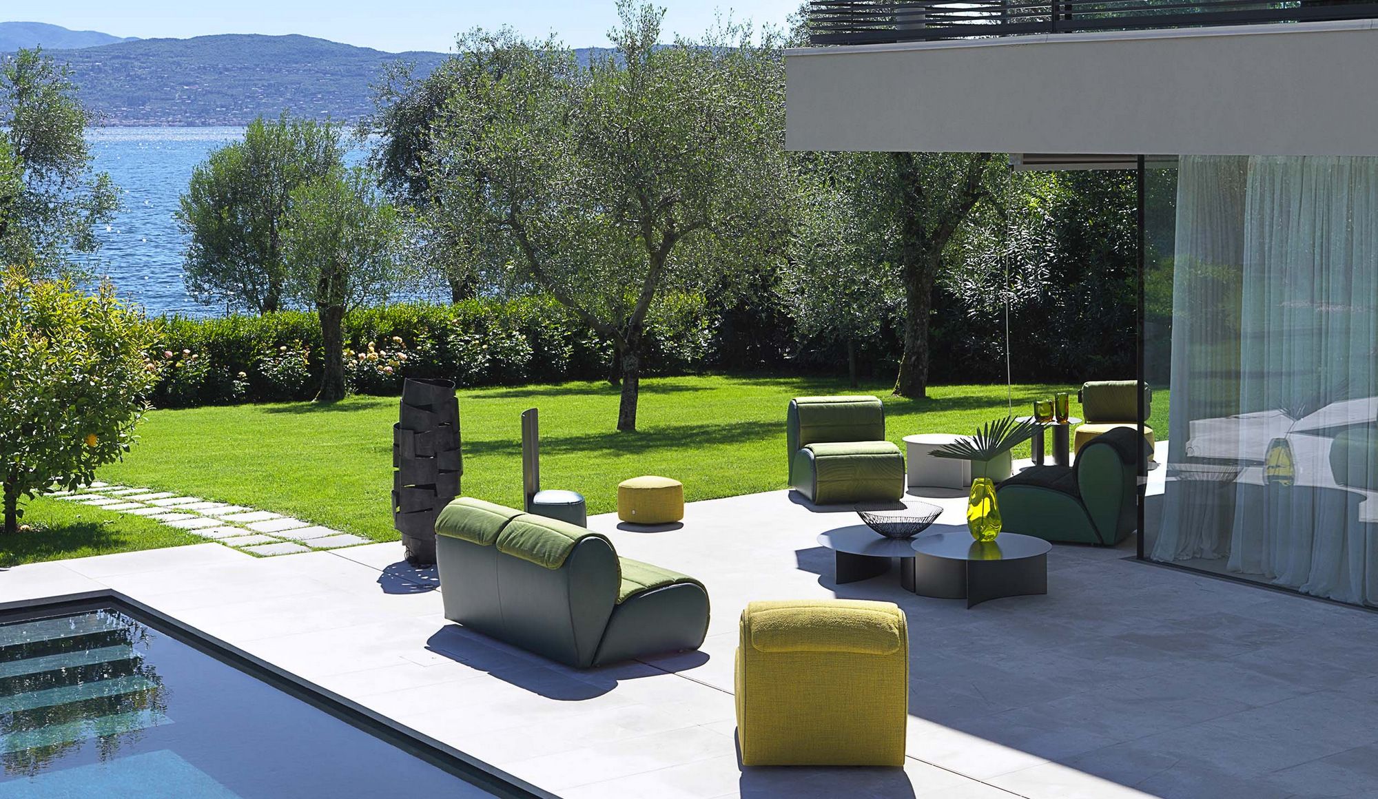 Тканевый модульный садовый диван Flou Флора ARCH-00033897 - Вид №1