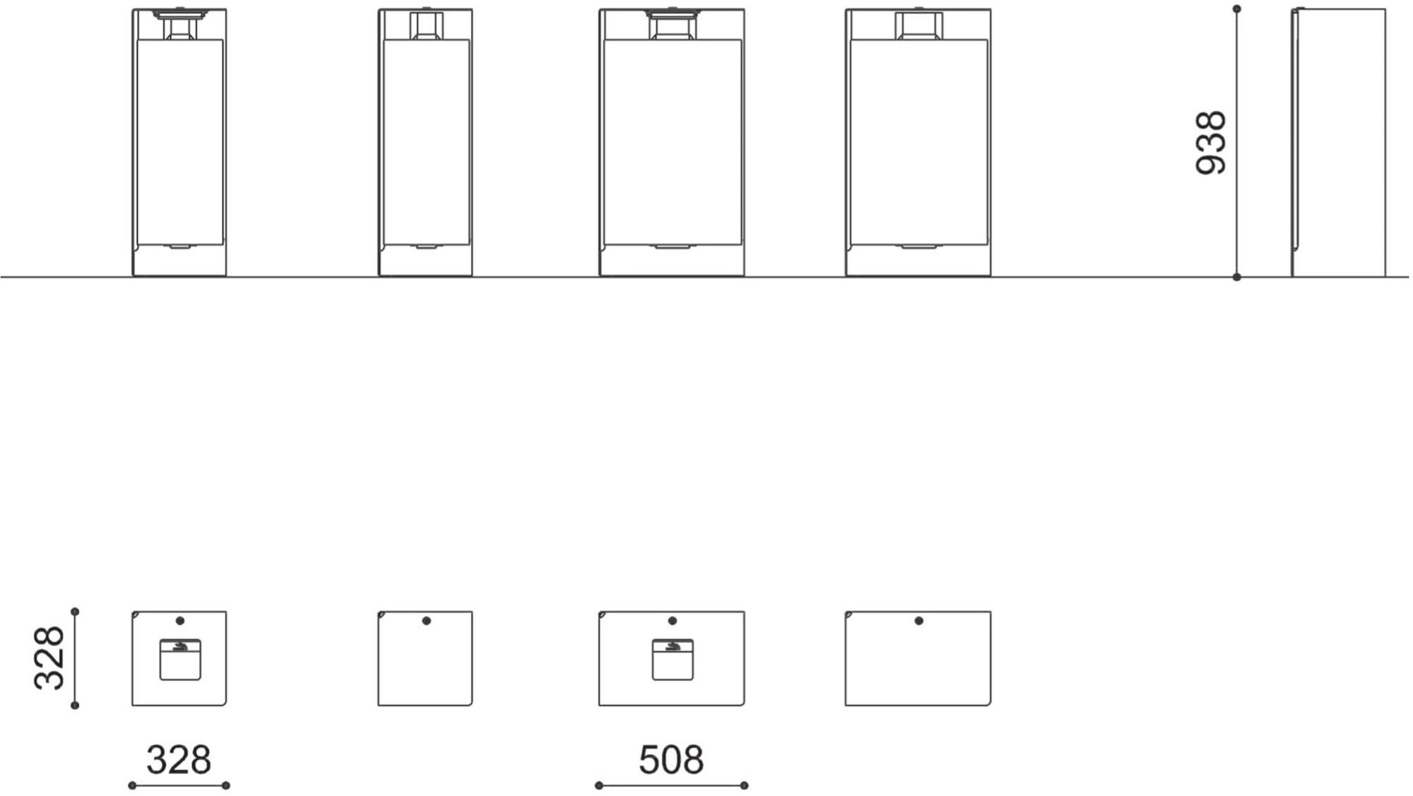 City Design Урна из оцинкованной стали с крышкой для раздельного сбора мусора sun-id-1467102 - Вид №5