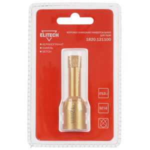 Алмазная коронка алмазная Elitech 1820.121100 9186939