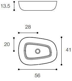 Накладная раковина на столешницу  овальная Falper Handmade sun-id-1429762 - Вид №1