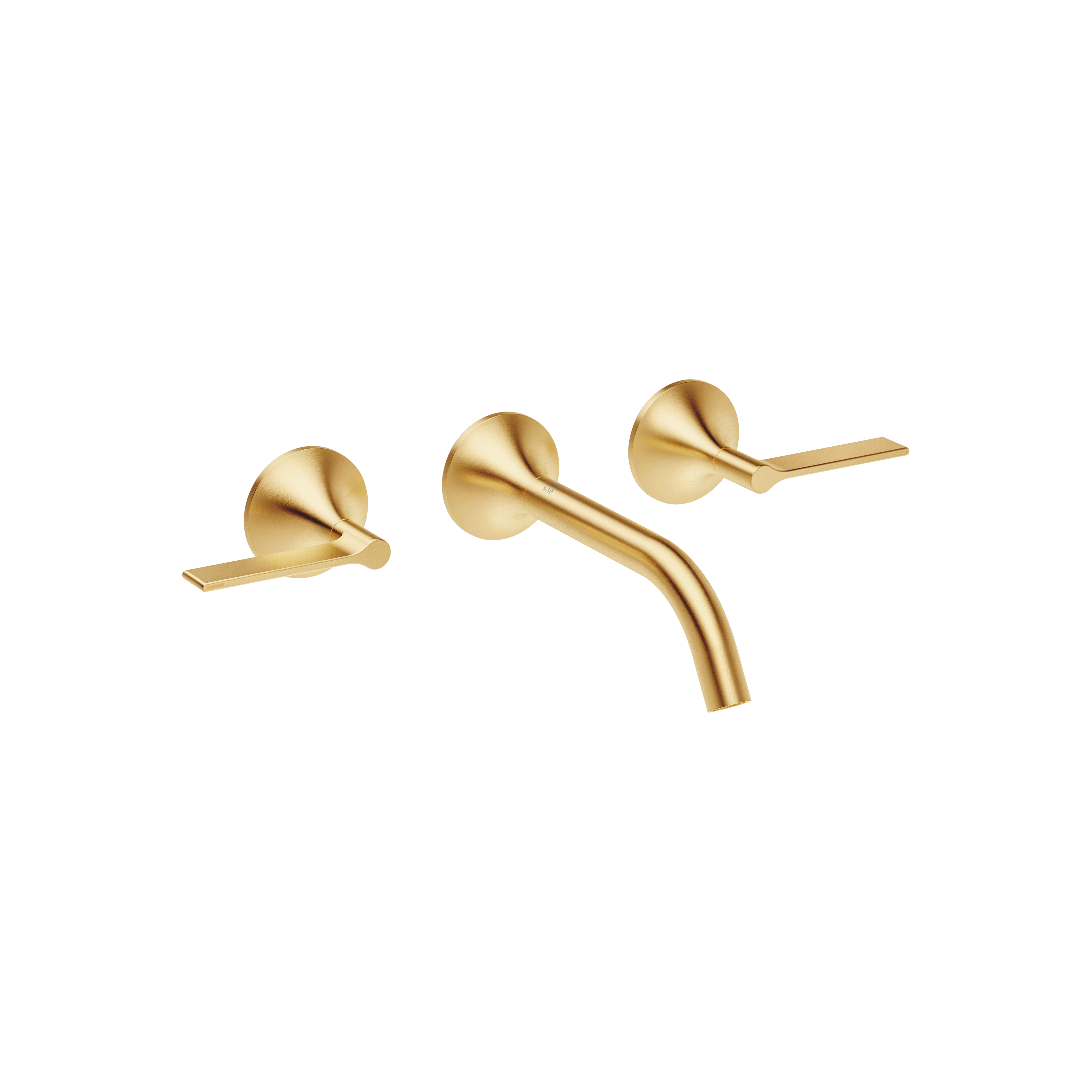VAIA Смеситель для раковины настенный без донного клапана - Brushed Durabrass (золото 23 карата) 36712819-28 DornBracht
