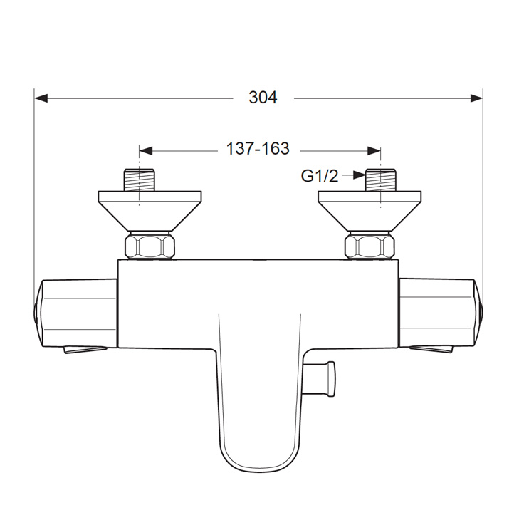 A6194AA Термостатический смеситель для ванны/душа VIDIMA V-STYLE - Вид №1