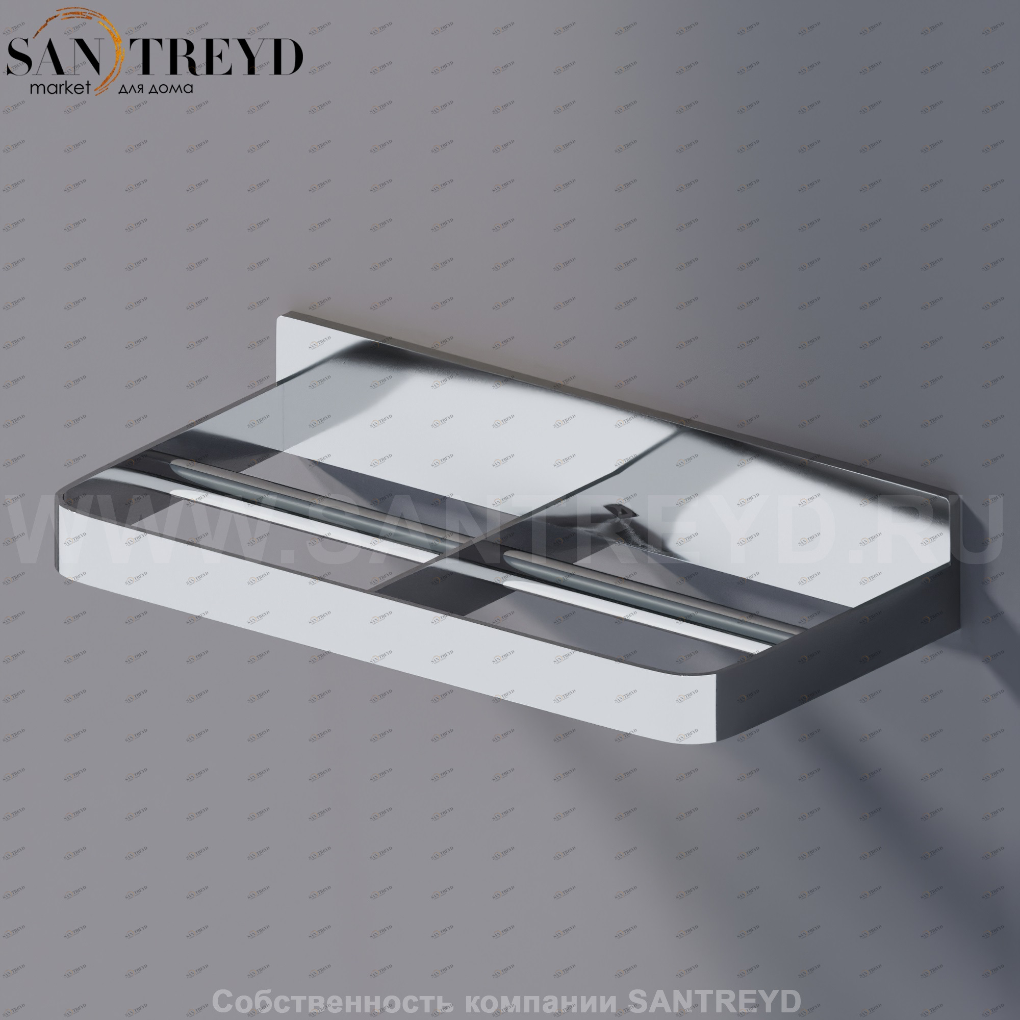 Agape MEMORY Двойной держатель для туалетной бумаги хромированный AMEM861A