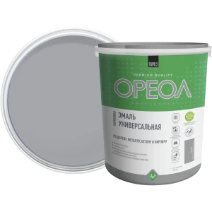 Эмаль универсальная Ореол глянцевая цвет серый 2.5 кг