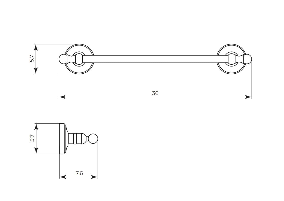 Латунный держатель для полотенец Gaia Mobili Complements ARCH-00107824 - Вид №1