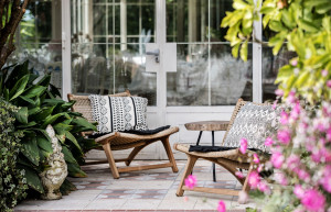 Садовое кресло из тика и синтетического волокна