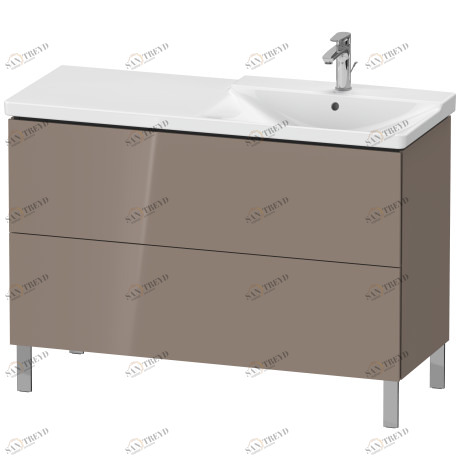 LC660308686 Тумбочка напольная L-Cube #LC6603 1220 x 481 мм Капучино глянцевый лак Duravit