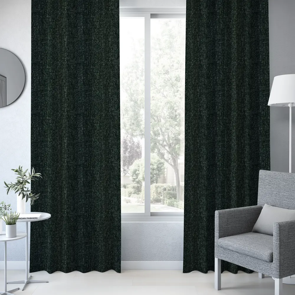 Штора на ленте Manilva 160x280 см цвет чёрный 83406970 STLM-2161601 INSPIRE  - Вид №3