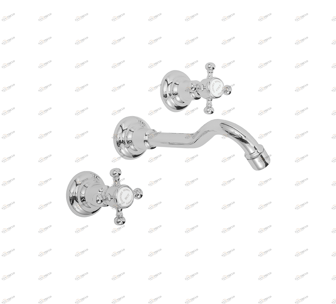 Gentry Home Центр смесителя для раковины до центра два отверстия под смеситель мм Antique Хром GH101850