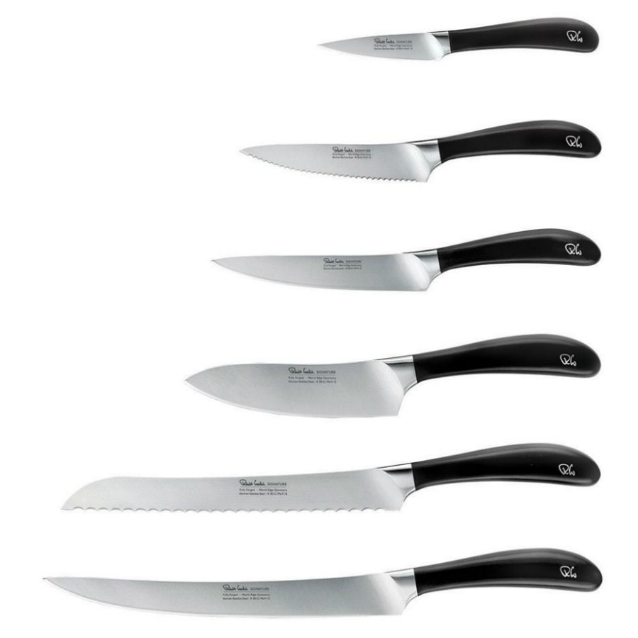 Набор кухонных ножей Signature, 6 шт., точилка, на черной подставке Robert Welch SIGBK2097V8 - Вид №3