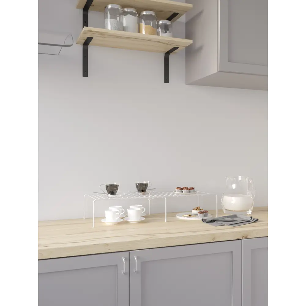 Полка для шкафа 75x25 см KONSENSA сталь цвет белый No STLM-2081400 - Вид №3