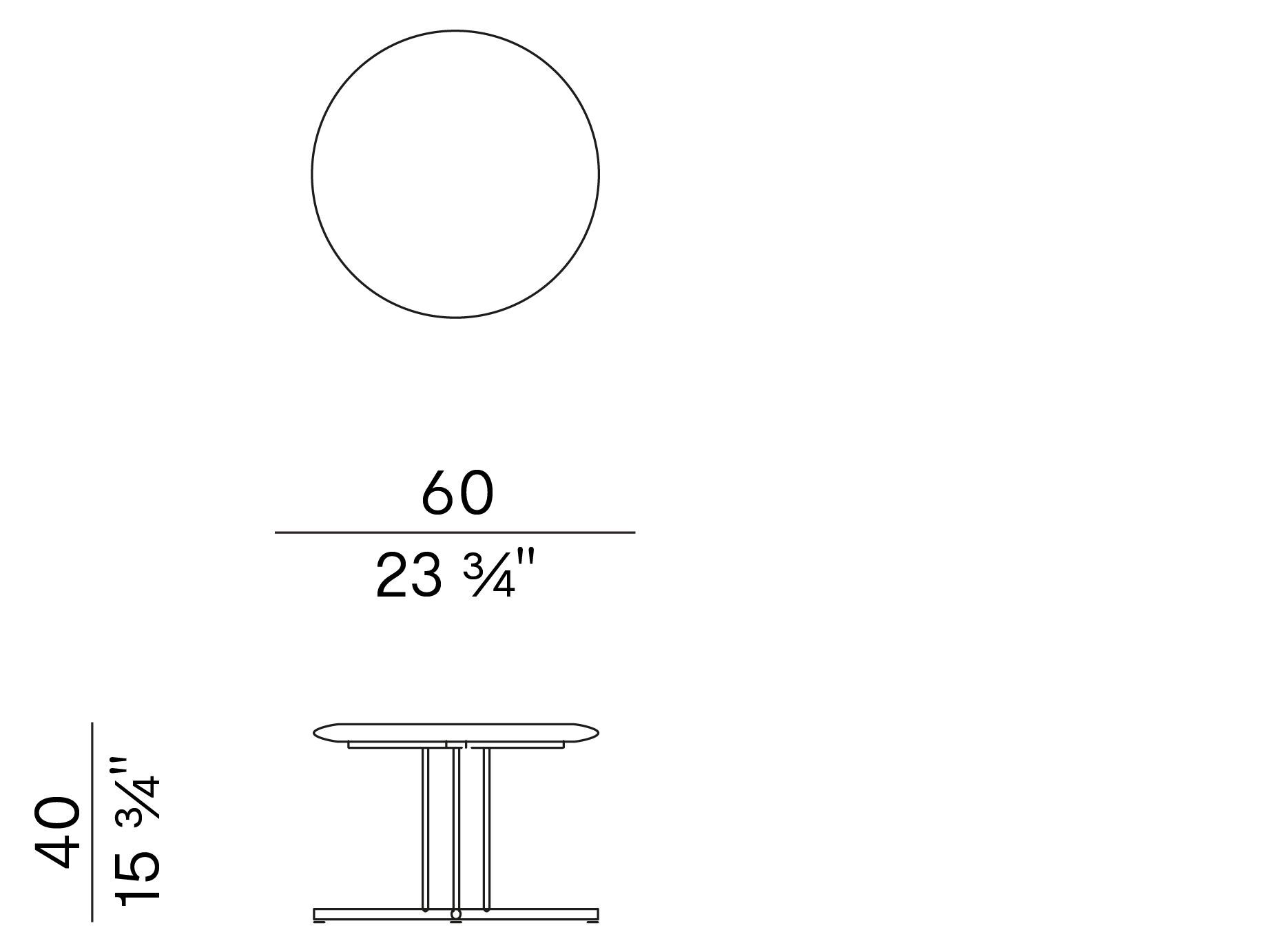 Круглый журнальный столик из ясеня и металла Potocco Graphic ARCH-00084637 - Вид №6