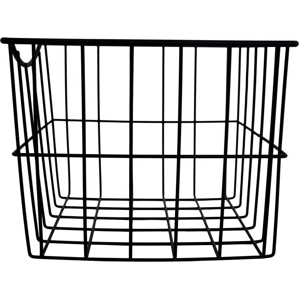 Корзина для белья в шкаф 25x25x20 см цвет чёрный Santreyd Ferro STLM-2193184 - Вид №1