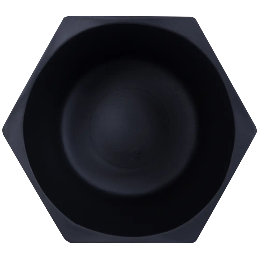 Кашпо Эджес ø22 h14 см v2 л керамика чёрный Santreyd STLM-2171447 - Вид №2