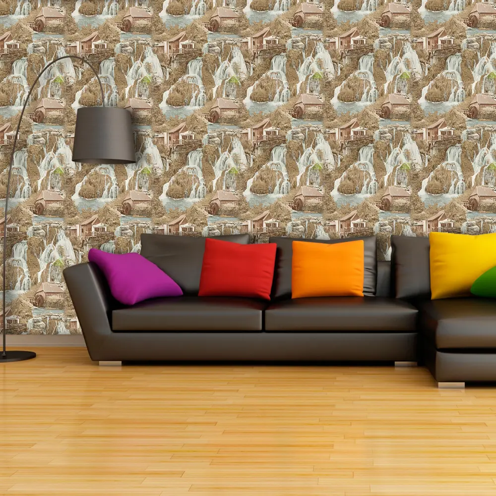 Обои виниловые 0.53х10 м альпы цвет бежевый 207 01 Santreyd STLM-2212000 - Вид №1