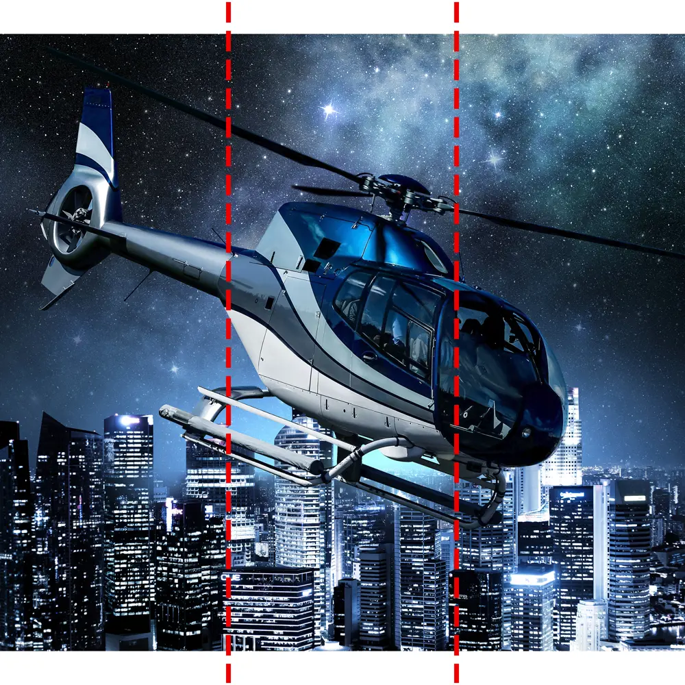 Фотообои Вертолет флизелиновые 300x270 см 12097-Л МОСКОВСКАЯ ОБОЙНАЯ ФАБРИКА Malex factory STLM-2197517 - Вид №2