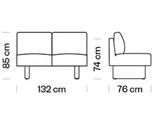 2-местный тканевый диван Et al Nomad+ ARCH-00071957 - Вид №3