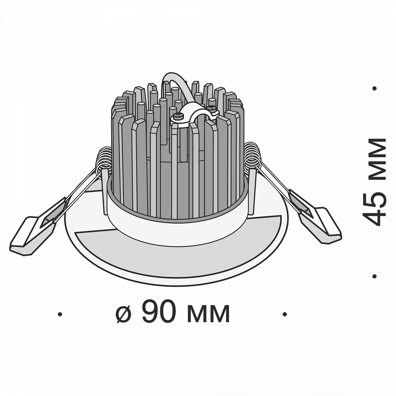 Встраиваемый спот черный Technical Zen DL038 TECHNICAL DOWNLIGHT 00-3957233 Черный  - Вид №4