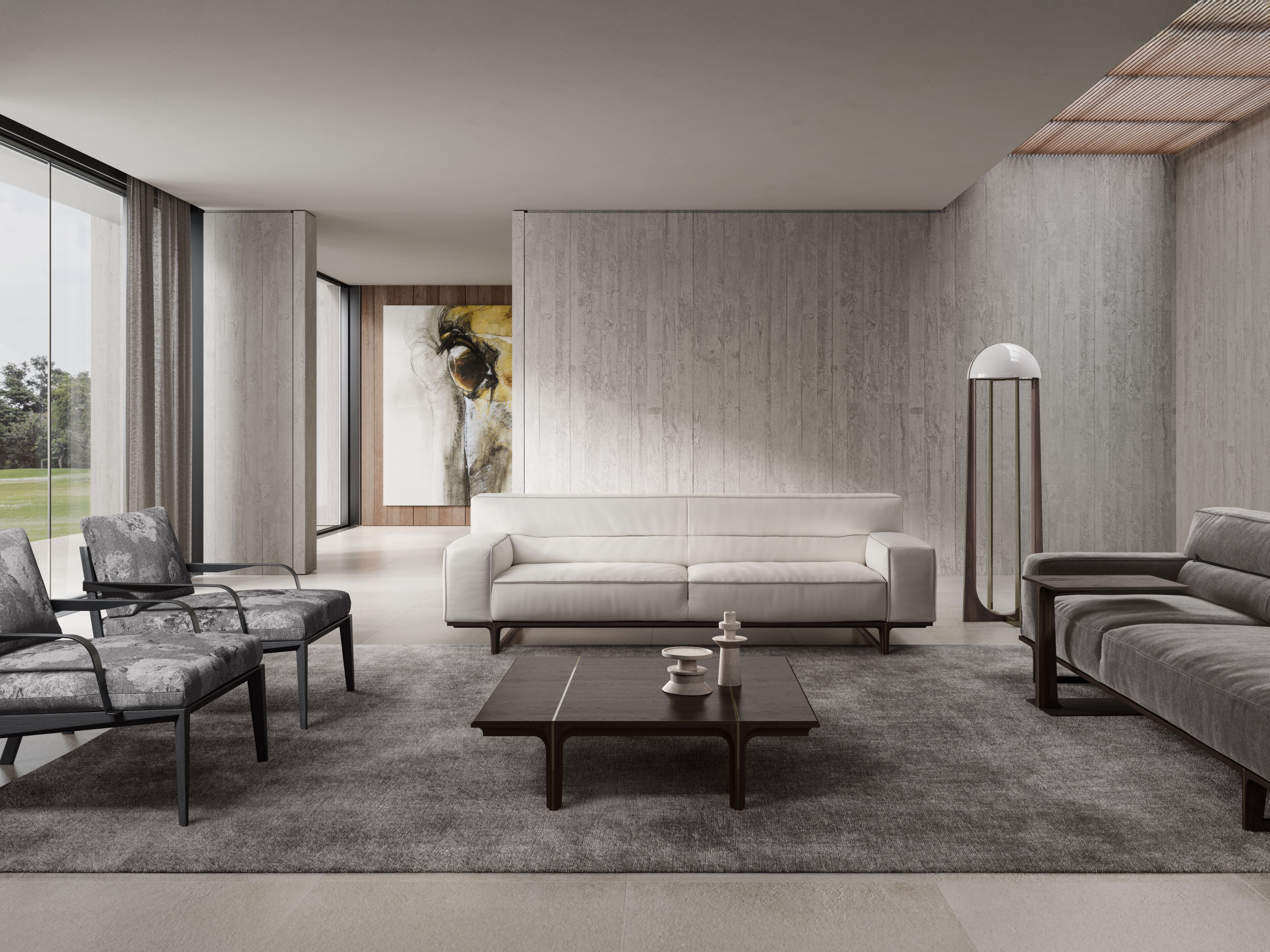 Кожаный модульный угловой диван Natuzzi Italia кендо ARCH-00052407 - Вид №8