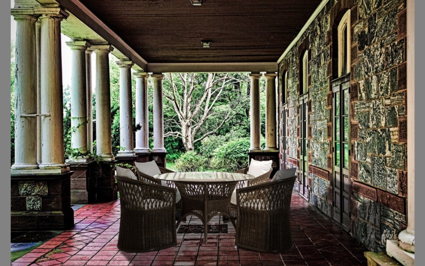 Круглый садовый стол из медоллина Samuele Mazza Outdoor Vega ARCH-00086879 - Вид №3