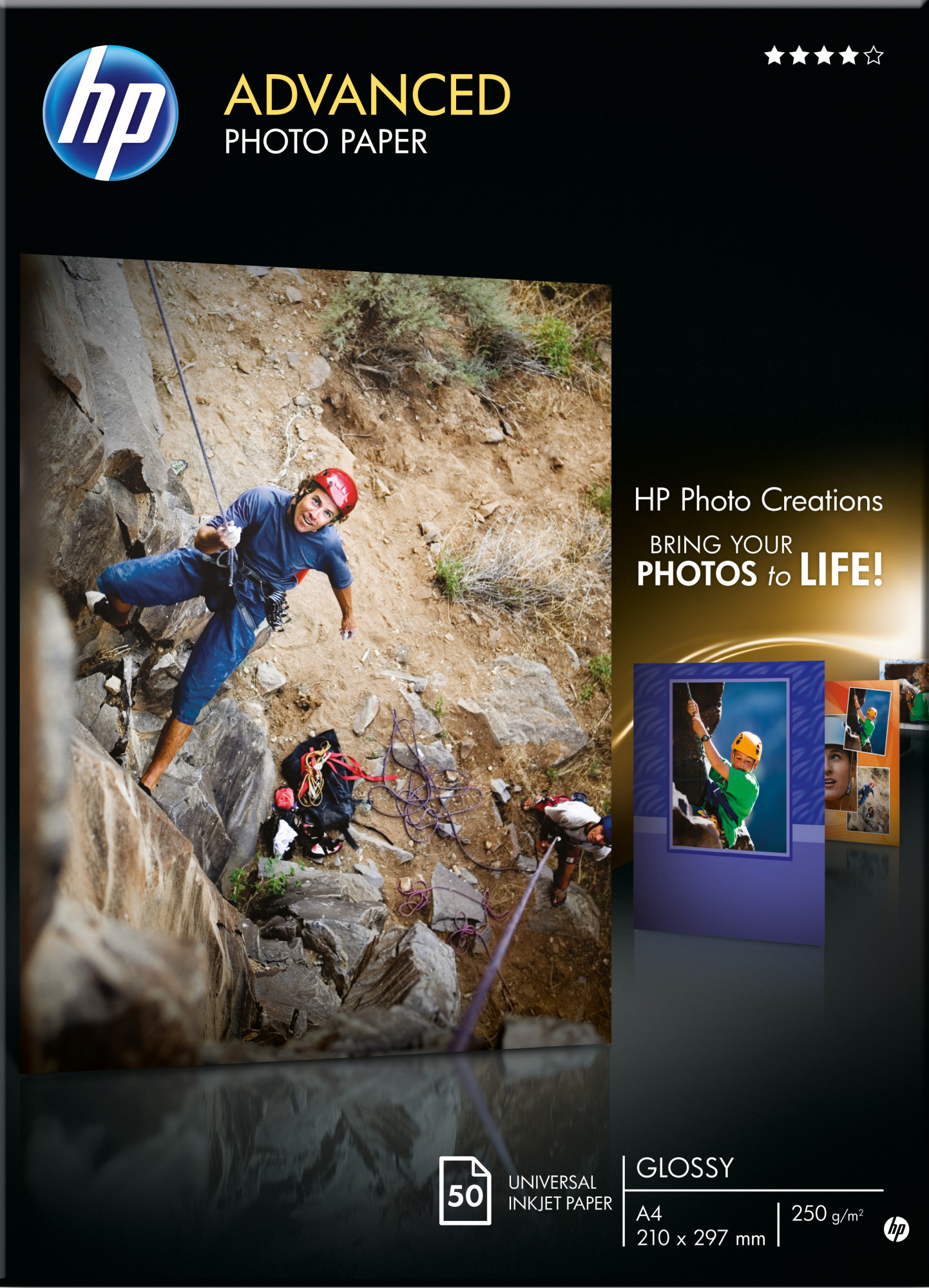 Q8698A advanced glossy photo paper-50 sht/a4/210 x 297 mm HP Santreyd 