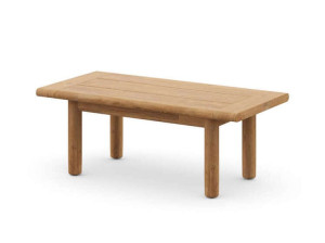 Низкий прямоугольный садовый столик из тикового дерева