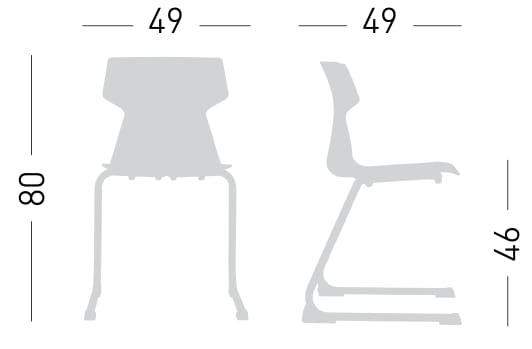 Консольный стул из инженерного пластика GABER тема ARCH-00037623 - Вид №2