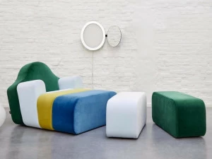 Ligne Roset Модульное тканевое кресло с подставкой для ног