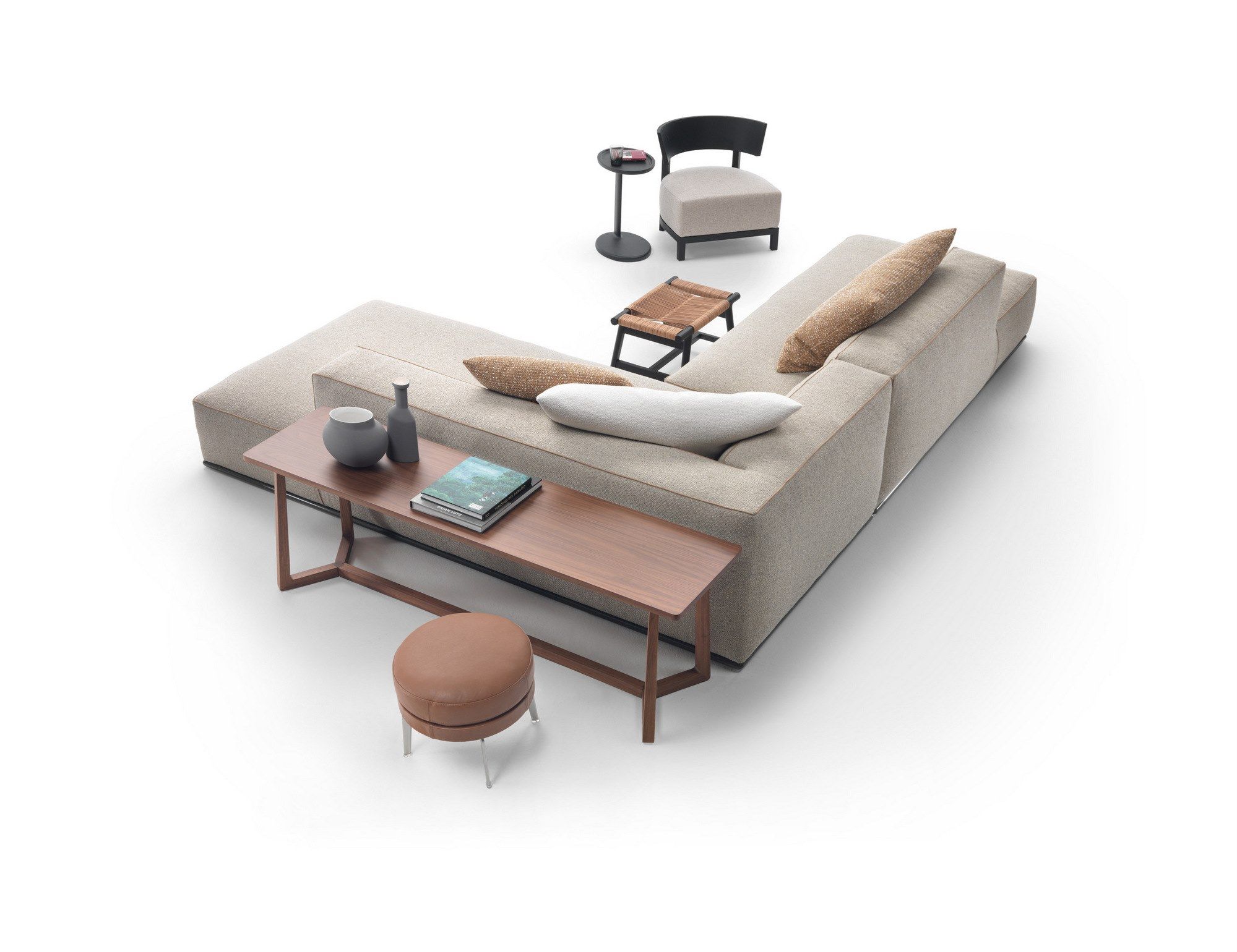 Тканевый диван с журнальной стойкой Flexform Perry ARCH-00141261 - Вид №7