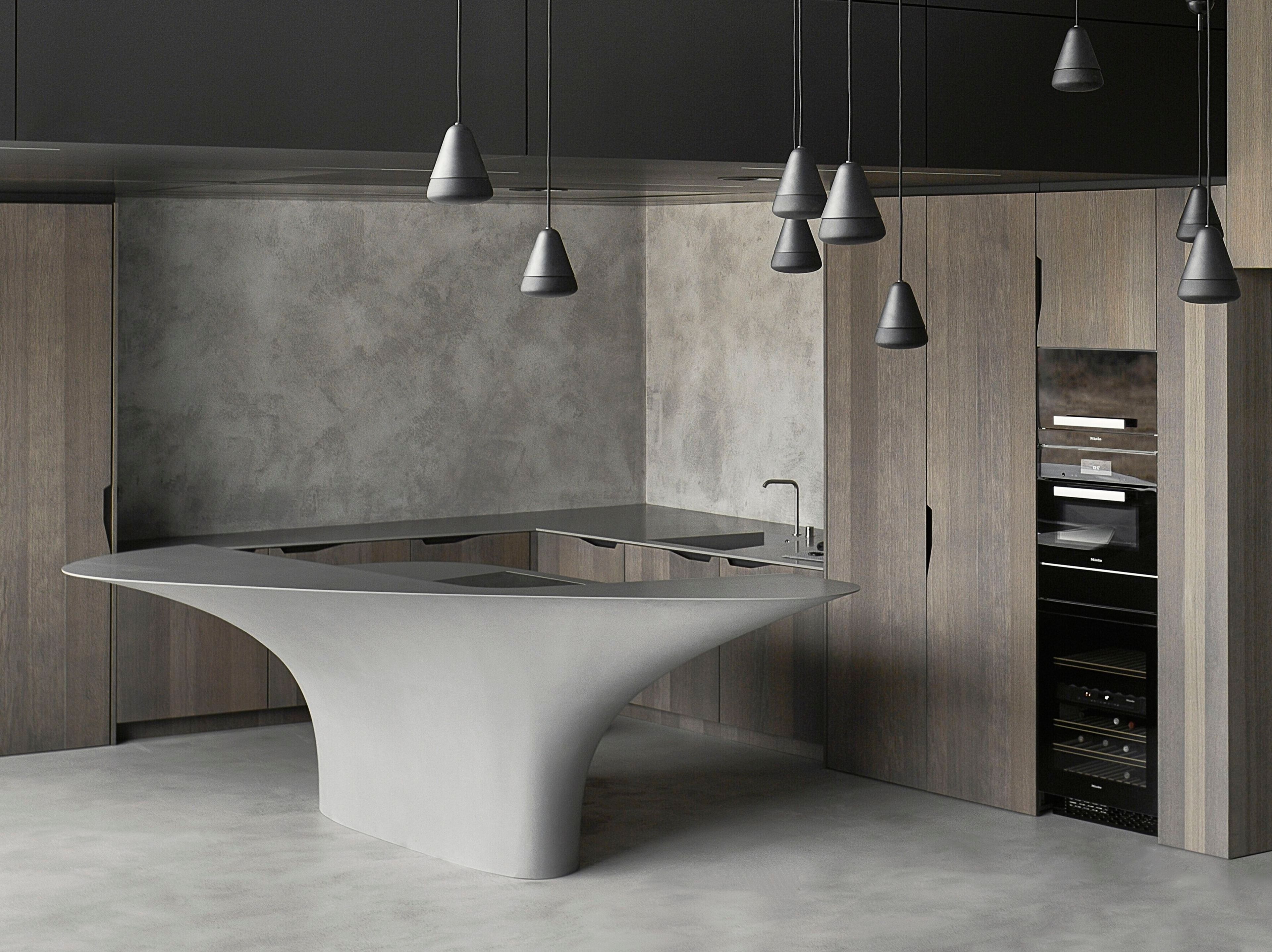 Кухня в HIMACS на заказ AMOSDESIGN TROJA VILA ARCH-00031950