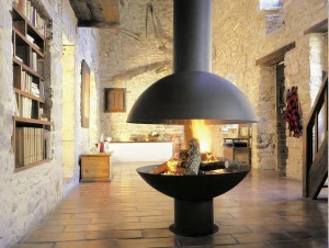 Focus creation Открытый центральный вращающийся подвесной камин