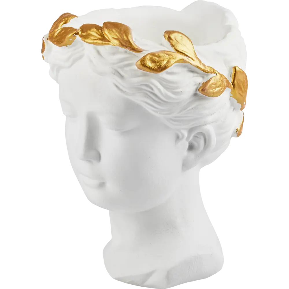 Ваза для цветов Грета гипс бело-золотой Santreyd STLM-2053077