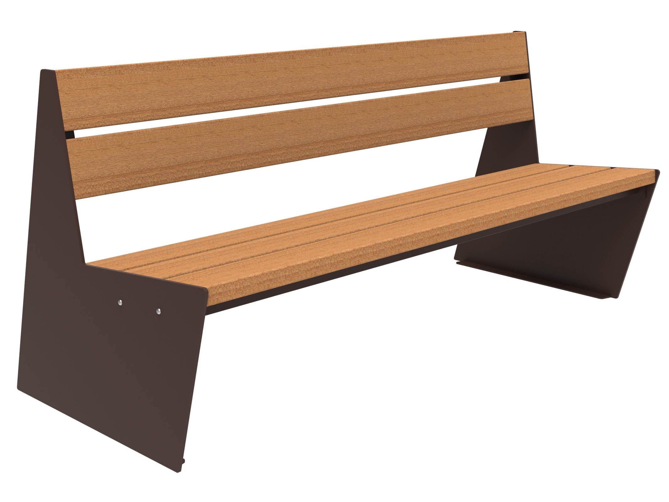 Скамья из окуме со спинкой Lazzari Sharp ARCH-00087617 - Вид №40