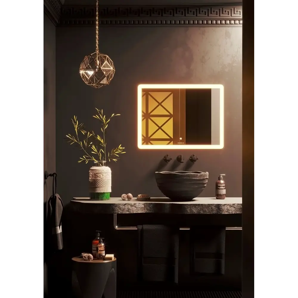 Зеркало для ванной Omega Glass Тип 4 SD344 с подсветкой 60x80 см прямоугольное STLM-2108659 - Вид №1