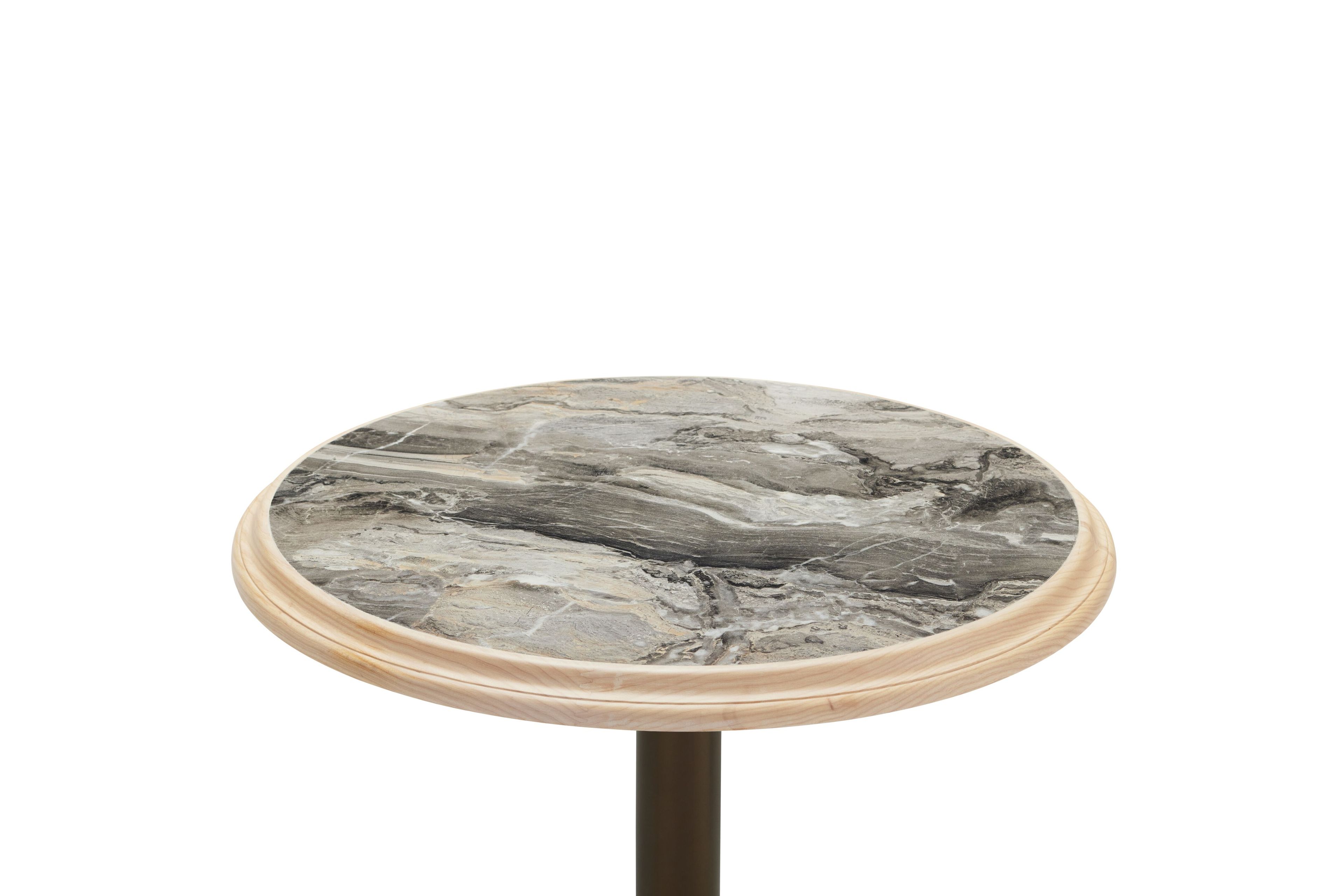 Круглый металлический стол с верхней частью HPL Papell Design гостиница ARCH-00049298 - Вид №1