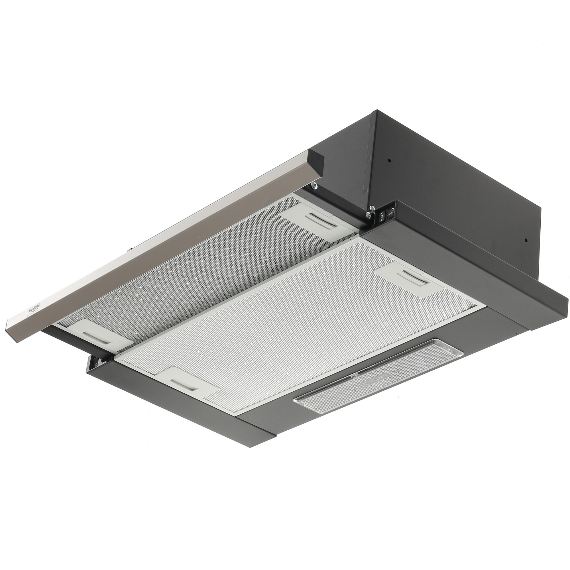 1126802 Вытяжка телескопическая KRONA KAMILLA Slim 2M 600 черный/серебристый STDN-0141430 - Вид №2