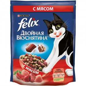 ПР0042239 Корм Двойная Вкуснятина с мясом, сух. 750 г FELIX