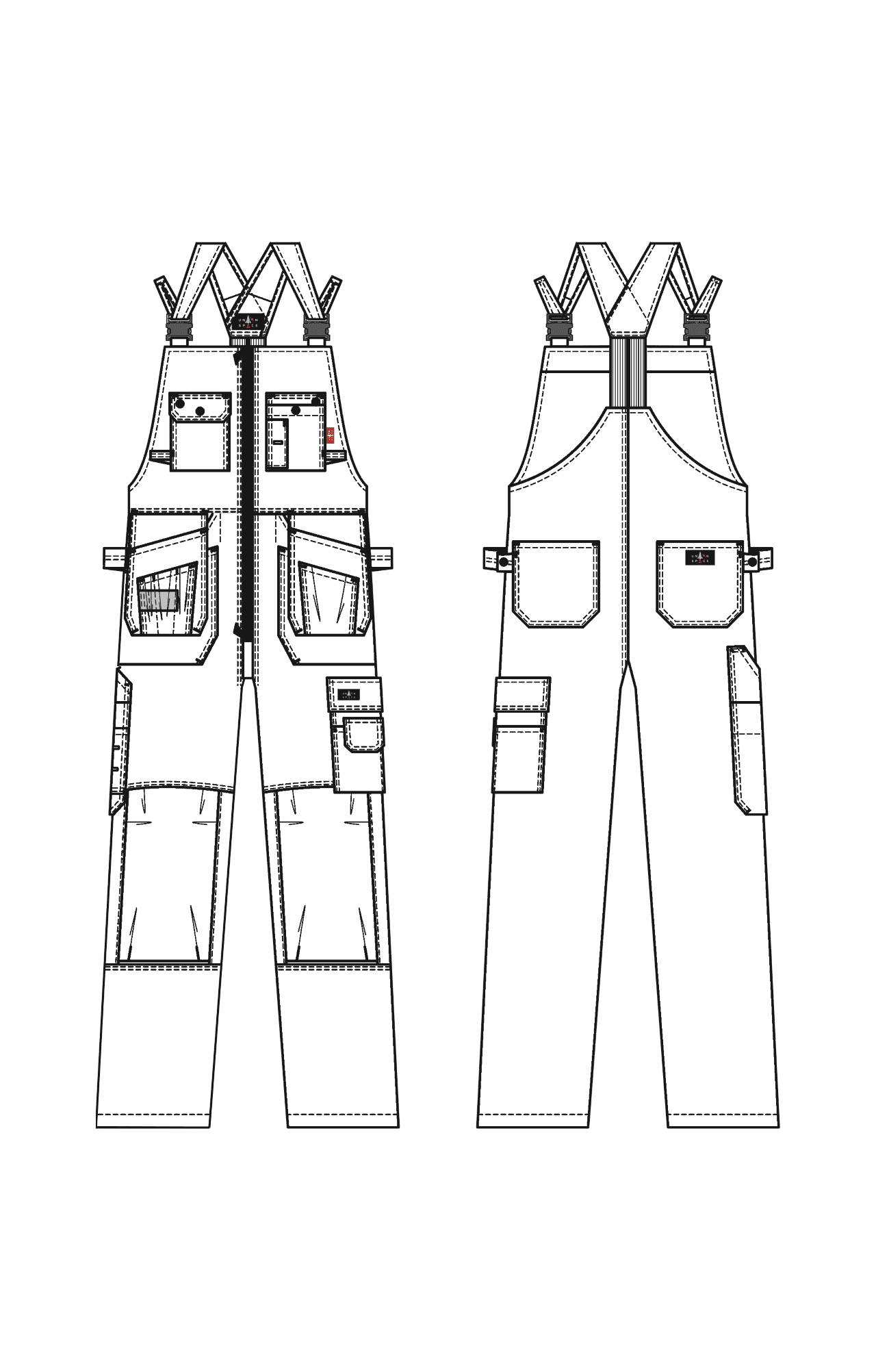 5027305 Полукомбинезон темно-синий Union Space  Летняя спецодежда  размер 44-46/158-164  - Вид №2