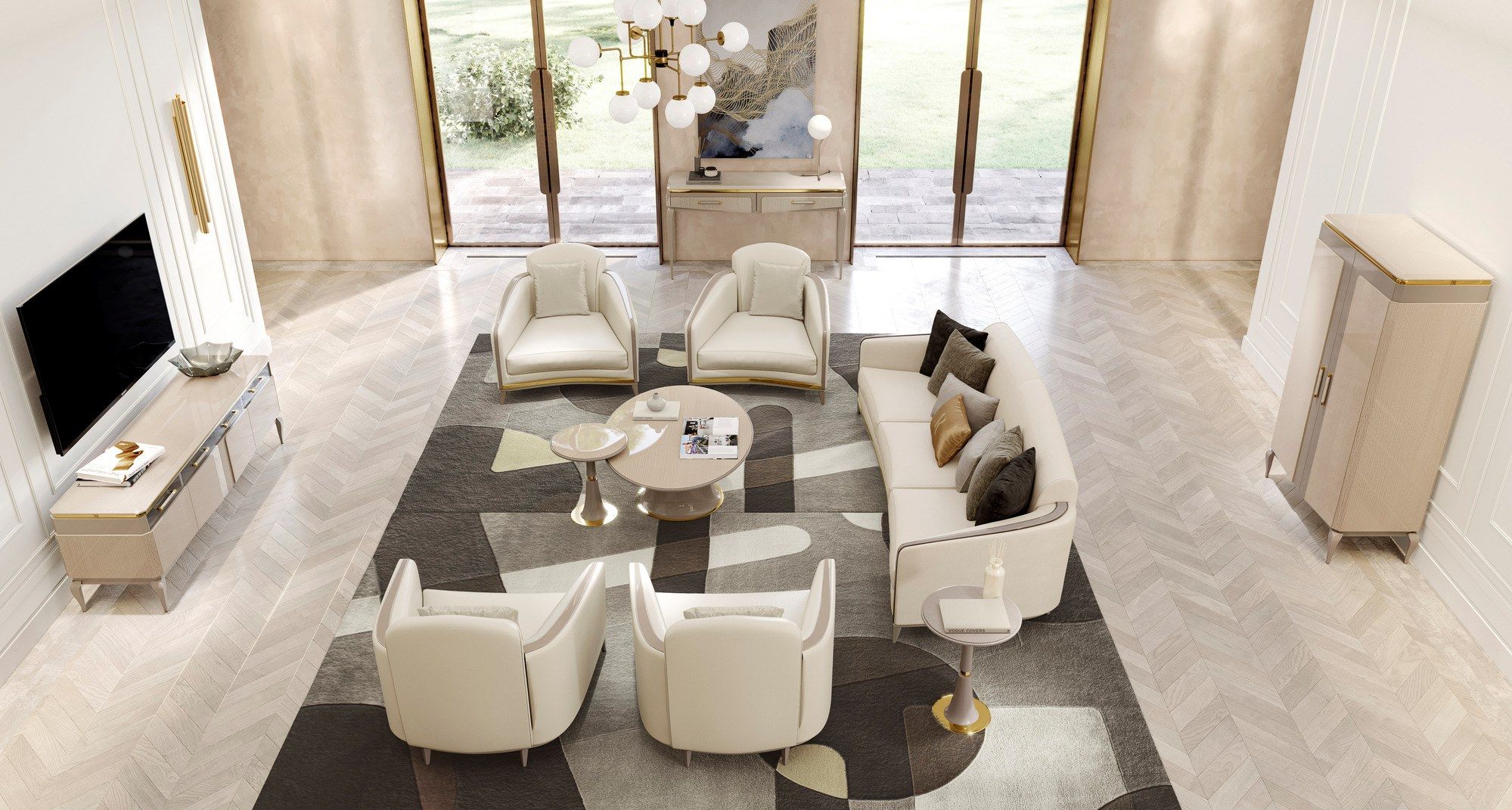 Деревянный овальный журнальный столик для гостиной A.R. Arredamenti Victor ARCH-00010845 - Вид №1