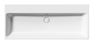 Керамическая прямоугольная раковина с держателем для полотенец