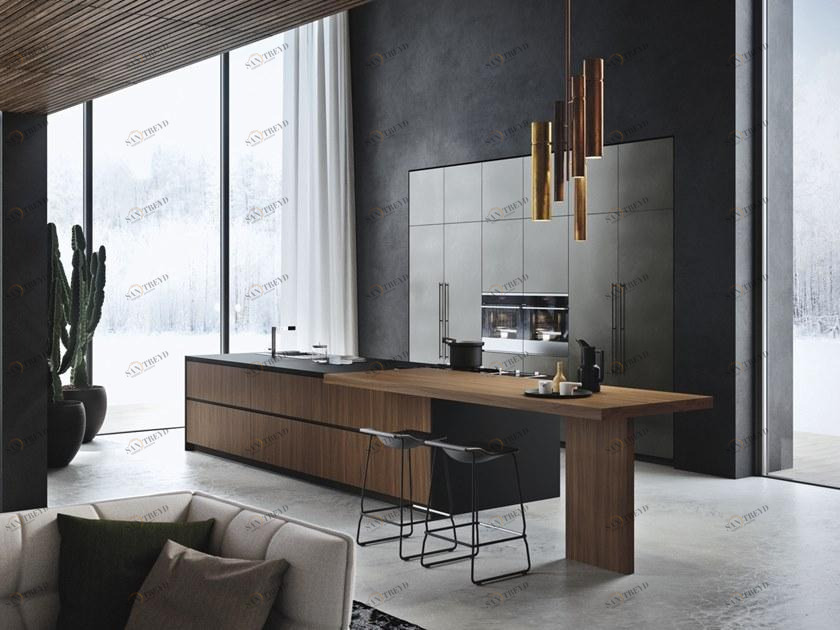 Alta Cucine Лакированная кухня с островом Sistema 22 sun-id-1378125