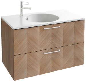 EB2523-R6-N14 Тумба под столешницу 90 см, 2 ящика, белая ручка JACOB DELAFON ODÉON RIVE GAUCHE