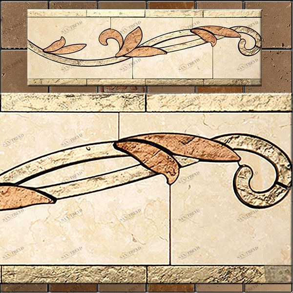 БОРДЮР ИЗ МРАМОРА LN-1 SKALINI FLORAL LN1